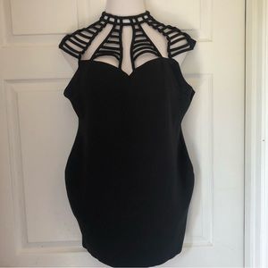 Fashion nova plus size 2X mini black dress